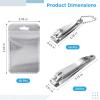 60 Pcs Nail Clippers Set, Includes 40 Small Clippers, 20 Large Clippers, And 20 Pouches, Stainless Steel Fingernail & Toenail Clippers For Men And Women view 3