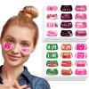 192 Pieces Pre-Cut Football Breast Cancer Awareness Face Tattoos,Pink Ribbon Football Face Stickers Temporary Tattoos for Breast Cancer Awareness Party Fundraising Accessories Decoration (Pink Face) view 2