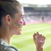 192 Pieces Pre-Cut Football Breast Cancer Awareness Face Tattoos,Pink Ribbon Football Face Stickers Temporary Tattoos for Breast Cancer Awareness Party Fundraising Accessories Decoration (Pink Face) view 3