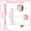 6Pcs Silicone Wax Applicator Non-Stick Wax Spatulas Set Hair Removal Sticks Applicator Reusable Hard Waxs Scraper for Home Salon Body Use (Pink) view 2