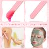 6Pcs Silicone Wax Applicator Non-Stick Wax Spatulas Set Hair Removal Sticks Applicator Reusable Hard Waxs Scraper for Home Salon Body Use (Pink) view 3