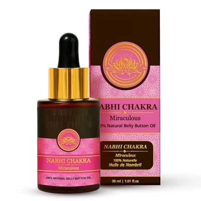 Ayurved Nabhi Chakra Belly Button Oil - 100% Natural All in One Healthy Hair, Skin & Digestion Booster with 16+ ingredients including 30Ml