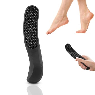 Nano Glass Foot File,Foot Callus Remover Hard Skin Remover for Feet with Handle Foot File Callus Remover with Nano-Level Grinding Points Durable Foot Scrubber Dead Skin Removal for Wet Dry (Black)