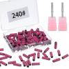 100 Pcs (240 Grit Rose Red) 240 Extreme Fine Grit Nail File Sanding Bands for Nail Drill with 3.1mm Mandrel Bit, Small Sanding Bands Nails Drill Bit, Extreme Fine Grits Mini Sandings Band view 1