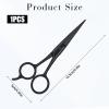 Professional Mustache and Beard Scissors, Black Small Sharp Mustache Scissors Stainless Steel Hair Trimming Scissors for Men Women Personal Care Grooming Trimming Eyebrow Facial Hair Mustache view 2