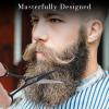 Professional Mustache and Beard Scissors, Black Small Sharp Mustache Scissors Stainless Steel Hair Trimming Scissors for Men Women Personal Care Grooming Trimming Eyebrow Facial Hair Mustache view 3