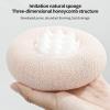 Ayocpsktmv Super Soft Sunflower Bath Sponge with Suction Cup Magic Exfoliating Shower Sponge for Body Purple Green Apricot 3 Pieces view 3
