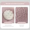 Ayocpsktmv Super Soft Sunflower Bath Sponge with Suction Cup Magic Exfoliating Shower Sponge for Body Purple Green Apricot 3 Pieces view 4