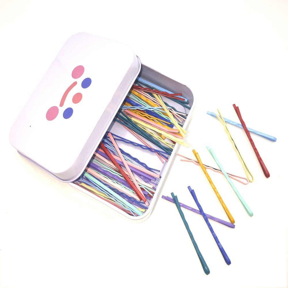 100PCS 2.2Inches Hair Pin Sets Bobby Pins Clips for Women Girls Hair Rolled Up And Hairdressing Salon (Colorful)