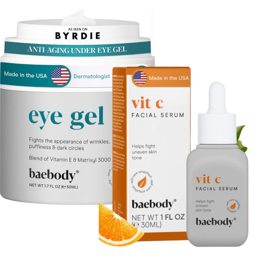 Baebody Eye Gel and Vitamin C Face Serum Beauty Bundle