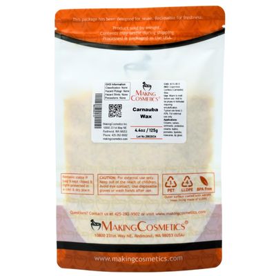 Carnauba Wax - 4.4oz /125g - Skin & Hair Care Ingredients - MakingCosmetics