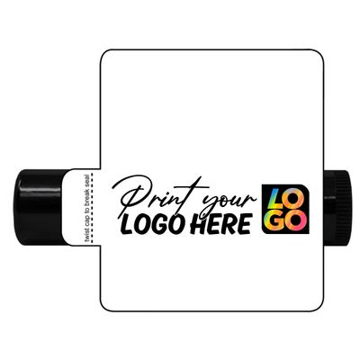 Personalized Flavored Beeswax Black Lip Balm Tubes with Custom Full-Color Logo for Events, Parties & Corporate Gifts (Cinnamon, QTY 1)