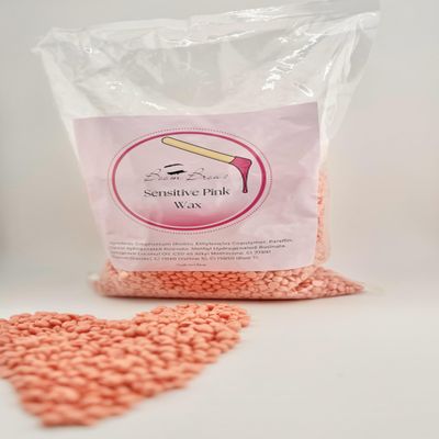 Boom Brows Sensitive Pink Wax Beads Gentle Hard Wax for Face, Eyebrows & Body For All Skin Types