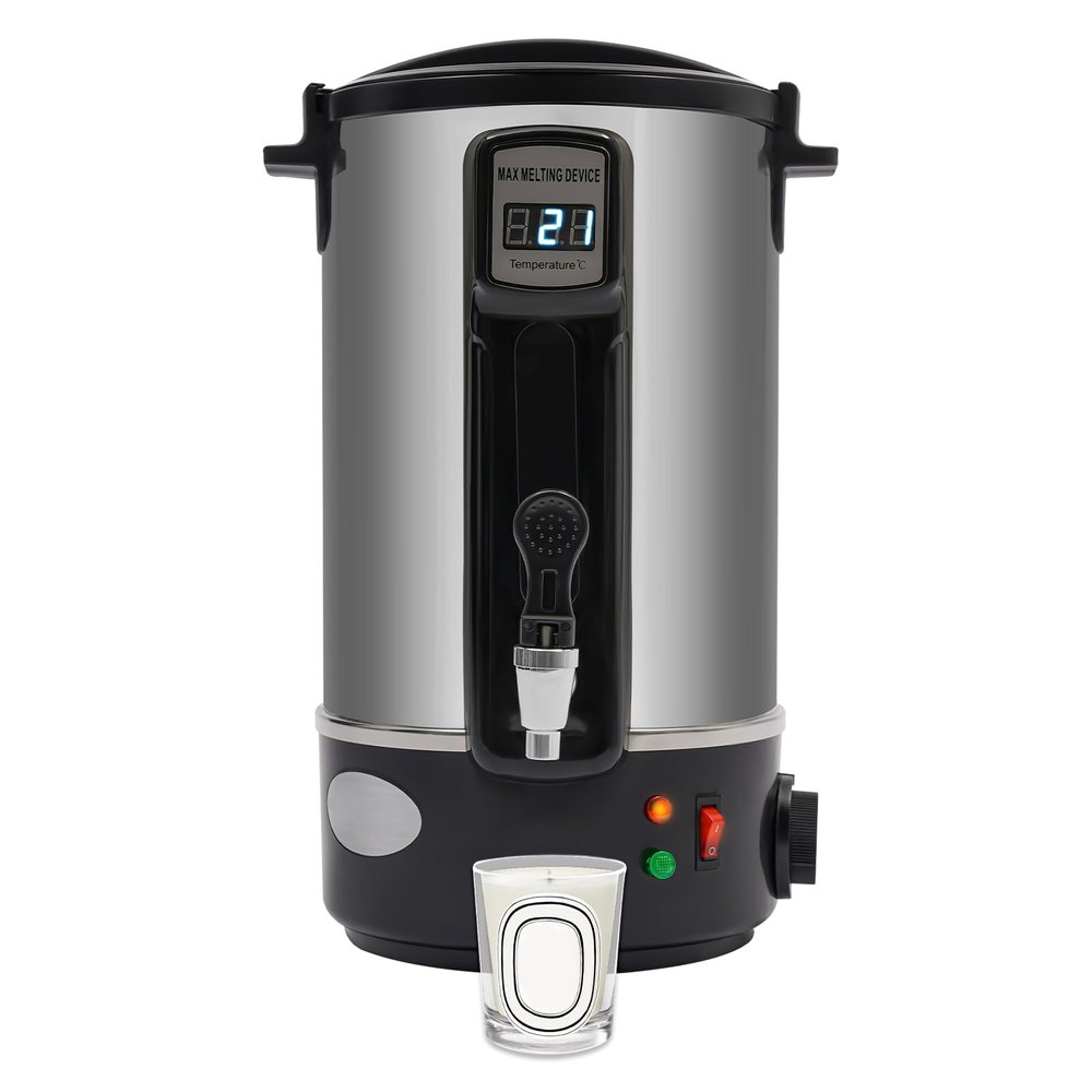 1000W 8L Electric Wax Melter Melting Pot 30-100C LED Display for Candle Making