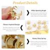 12PCS Mini Gold Flower Hair Clips, Small Flower Gold Hair Clips for Women Thin Thick Hair, 0.6" Mini Hair Clip Flowers Metal, Decorative Flowers for Girls and Women Gift view 3
