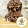 12PCS Mini Gold Flower Hair Clips, Small Flower Gold Hair Clips for Women Thin Thick Hair, 0.6" Mini Hair Clip Flowers Metal, Decorative Flowers for Girls and Women Gift view 4