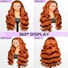 10 Inch Ginger Wig Human Hair Body Wave Lace Front Wigs 13x6 Hd Body Wave Lace Front Wig 200 Density Curly Wig Pre Plucked Baby Hair & Tangle Free, Natural Look for Daily Use view 2