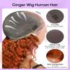 10 Inch Ginger Wig Human Hair Body Wave Lace Front Wigs 13x6 Hd Body Wave Lace Front Wig 200 Density Curly Wig Pre Plucked Baby Hair & Tangle Free, Natural Look for Daily Use view 4