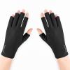 2 Pairs Fingerless UV Gloves for Gel Manicures Salon, Professional Women Nail Gloves UV Light Sun Protection Nail Tech Home Use DIY Art Lamp Outdoor Driving Cycling (Black) view 1