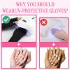 2 Pairs Fingerless UV Gloves for Gel Manicures Salon, Professional Women Nail Gloves UV Light Sun Protection Nail Tech Home Use DIY Art Lamp Outdoor Driving Cycling (Black) view 4