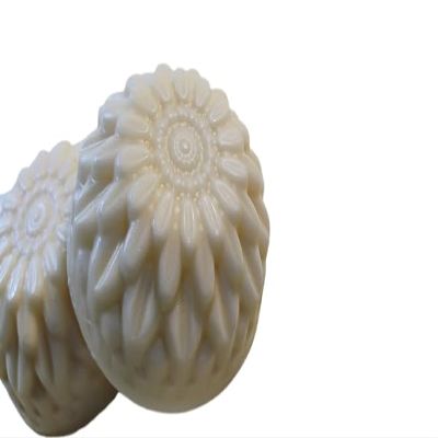 Large Mum Flower Shaped Soaps - 3 pc Shea Butter Goat Milk Soap (Gardenia)