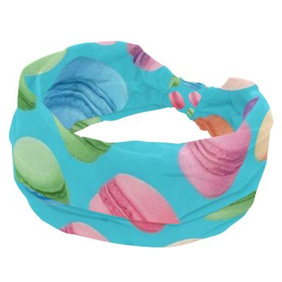 1 Pack Colorful Art Desserts Elastic Soft Fabric Non-Slip Women's Fashion Headbands - Soft, Wide, and Stylish for All Occasions