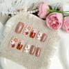 24Pcs Halloween Press on Nails Short Square Orange Glitter Fake Nails with Glue Pumpkin Flower Ghost Glue on Nails Reusable Full Cover Acrylic Nails for Women Autumn Nail Art Supplies view 2