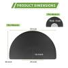 1 Inches Thick Barber Chair Mat Salon & Barber Shop Anti-Fatigue Comfort Salon Floor Mat for Hair Stylist,5 ft. x 3 ft.(Black,Semi Circle) view 2