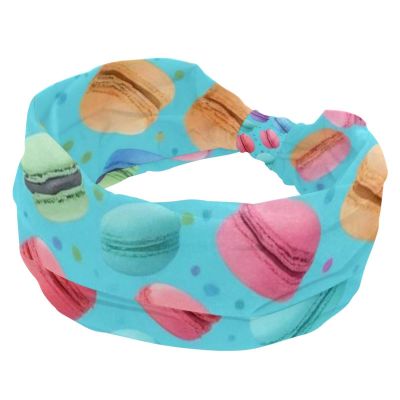 1 Pack Headbands for Women Non Slip Elastic Sports Hair Bands for Women, Soft Cloth Headband for Workout Yoga Fashion Hair Accessories,Colorful Art Desserts