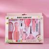 Baby Care Kit, 8-Piece Essential Grooming Set with Brush, Comb, Scissors and Nail Tools, Pink, BPA-Free view 1
