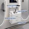 Hanging Wall Cabinet for Hair Salon & Barber Shop, Multifunctional Tool Storage Shelf, Stylish Hair Salon Organizer, Natural Wood Finish, Essential Beauty Shop Furniture view 3