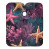 ALAZA Starfishes Corals Barber Cape for Men Women, Waterproof Haircut Apron Beard Shaving Bib Hair Cutting Cloth 55 x 65 Inch view 1