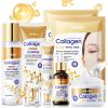 Collagen Skin Care Set - 7PCS Moisturizing Skin Care Set Reduce Wrinkles & Fine Lines, Long-Lasting Oil Control, Firm Skin - With Cleanser, Toner, Serum, Eye Cream, Face Cream & Facial Masks view 1