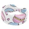 1 Pack Colorful Dessert Art Elastic Soft Fabric Non-Slip Women's Fashion Headbands - Soft, Wide, and Stylish for All Occasions view 1