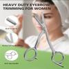 BALUCA Eyebrow Scissors with Comb | Professional Stainless Steel Eyebrow Trimmer for Women & Men | Dual-Design Precision Eye Brow Trimmer Scissors for Effortless Grooming, Silver (Silver) view 4
