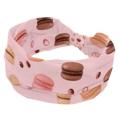 1 Pack Headbands for Women Non Slip Elastic Sports Hair Bands for Women, Soft Cloth Headband for Workout Yoga Fashion Hair Accessories,Colorful Dessert Art