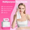 BILIYA Disposable Face Towels, Plant-Based Biodegradable Viscose, Lint-Free Dual Texture, Ultra Soft, For Sensitive Skin, 50 Count view 2