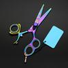 5.5 inch Rainbow Fly Rotate Hair Cutting Shears - Upscale Professional Japanese 440C Barber Shears view 2