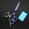 5.5 inch Rainbow Fly Rotate Hair Cutting Shears - Upscale Professional Japanese 440C Barber Shears view 3
