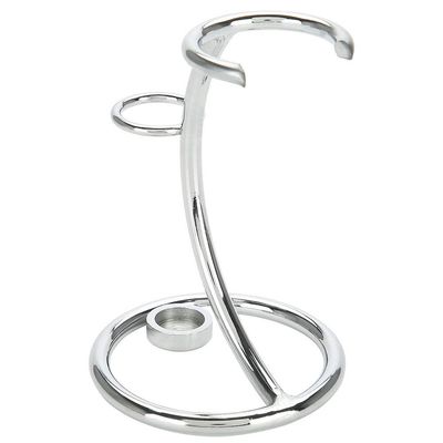 QANYEGN Shaving Brush Holder, 2 in 1 Portable Curved Shaving Brush Holder, Stainless Steel Razors Brush Stand for Salon Home Travel Use