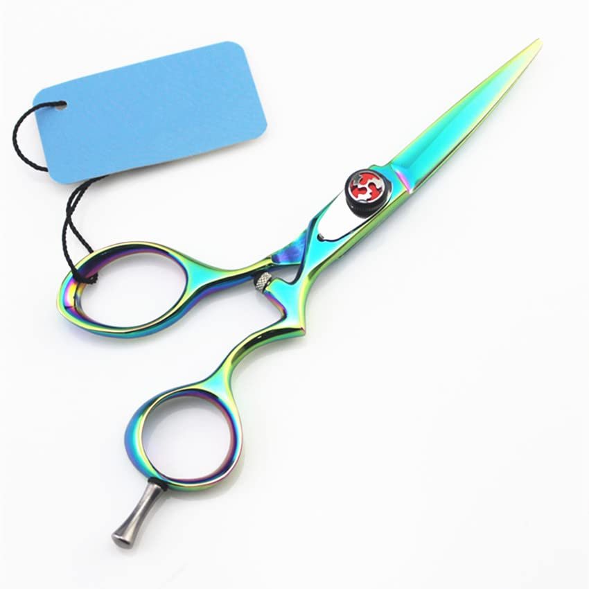 5.5 Inch Green Hair Scissors - Professional Japan 440c Steel Hair Cutting Shears