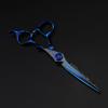 6 Inch Blue Damascus Professional Hair Cutting Shears with Gem Screw - Thinning & Barber Scissors view 4