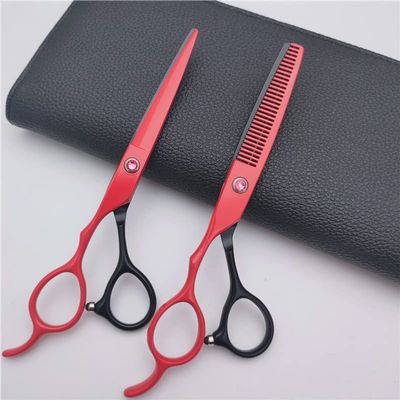 6 Inch Left-handed Hair Cutting Shears - Professional Japan 440C Steel Barber Scissors Set