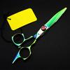 5.5 Inch Green Hair Scissors - Professional Japan 440C Steel Hair Cutting Shears view 1
