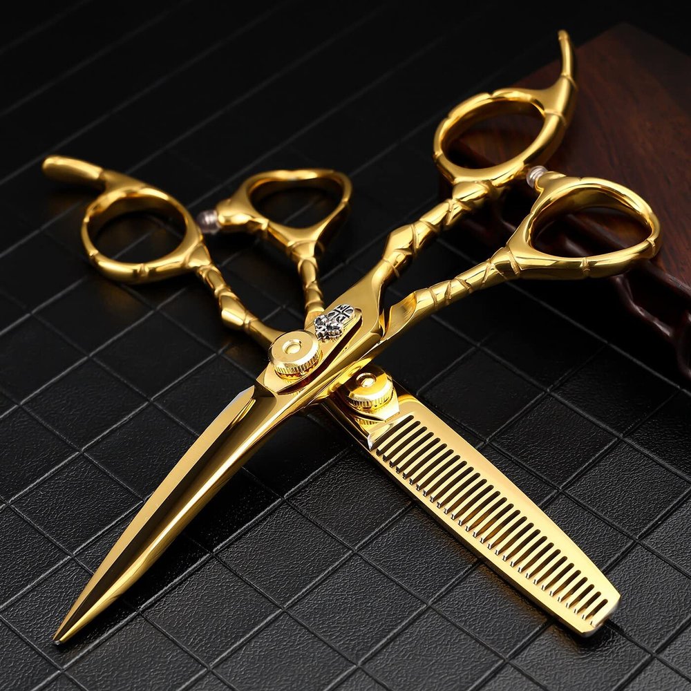 6.0 Inch Professional Hair Cutting & Hairdressing Scissors Set - Thinning, Styling Tool Shears for Salon