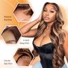 13x6 Honey Blonde Body Wave Lace Front Wigs Human Hair Pre Plucked 200% Density 4/27 Ombre Frontal Wigs HD Lace Front Wig Glueless Highlight Wigs for Black Women Human Hair Bleached Knots 22 inch view 2