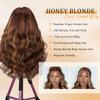 13x6 Honey Blonde Body Wave Lace Front Wigs Human Hair Pre Plucked 200% Density 4/27 Ombre Frontal Wigs HD Lace Front Wig Glueless Highlight Wigs for Black Women Human Hair Bleached Knots 28 inch view 3