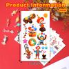 120PCS Carnival Circus Clown Temporary Tattoos, 60 Styles Carnival Theme Party Decorations Temporary Tattoos, Circus Theme Partys Decorations Carnivals Party Favors view 2