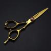 Hair Cutting Scissors, 5 Inch Professional Steel Scissor Gold Hair Scissors Haircut Thinning Barber Tools Cutting Shears Hairdressing Scissors Set( view 4