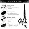 5.5 Inch Swivel Thumb Hair Cutting Shears - Black JP 440C Scissors with 360 Degree Rotation for Hairdressers view 3